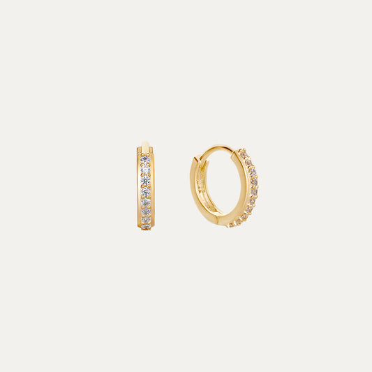 Eternity Essential Hoops in Yellow Gold