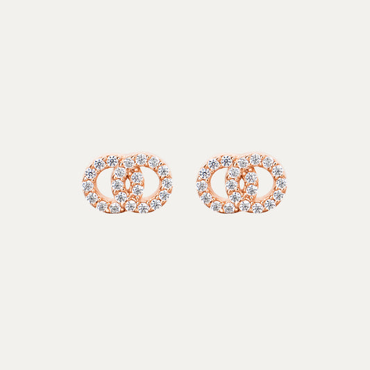 Gia Earrings in Rose Gold